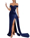 Amanda Royal Maxi Dress In Blue