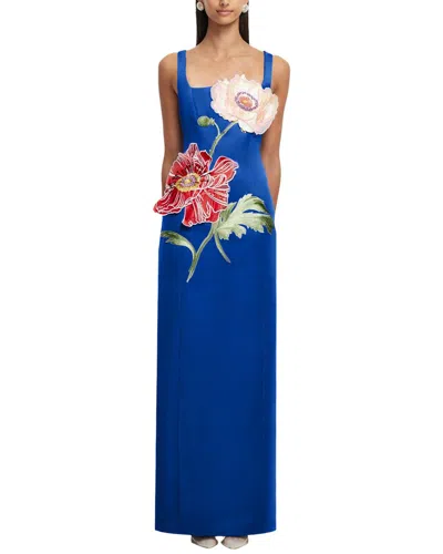Amanda Royal Maxi Dress In Blue