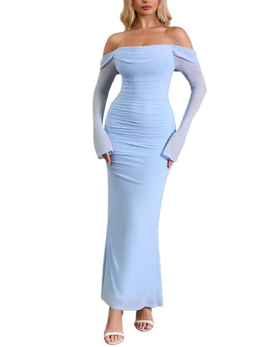Amanda Royal Maxi Dress In Blue