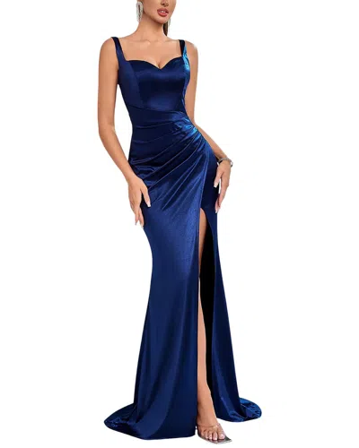 Amanda Royal Maxi Dress In Blue