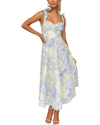 Amanda Royal Maxi Dress In Blue