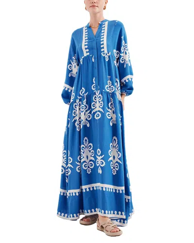 Amanda Royal Maxi Dress In Blue