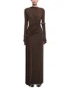 Amanda Royal Maxi Dress In Brown