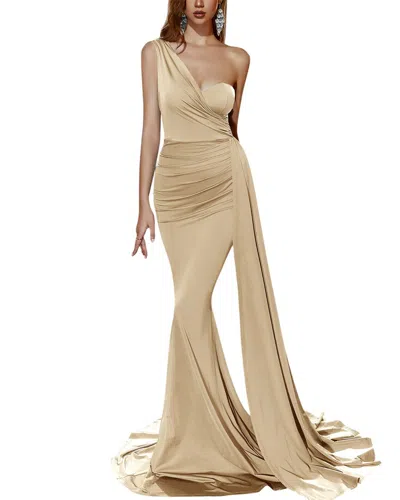 Amanda Royal Maxi Dress In Gold