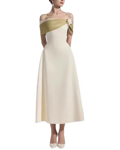 Amanda Royal Maxi Dress In Milky