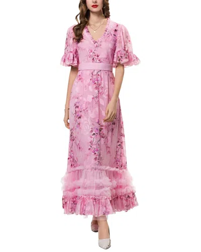 Amanda Royal Maxi Dress In Multi