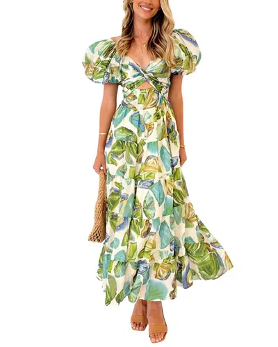 Amanda Royal Maxi Dress In Multi