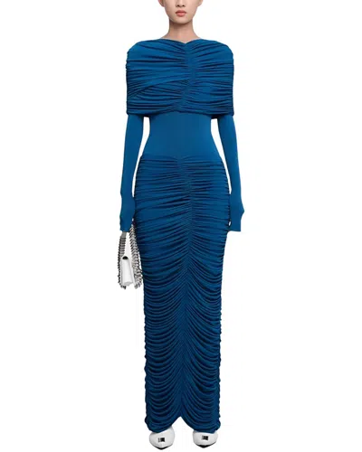 Amanda Royal Maxi Dress In Animal Print