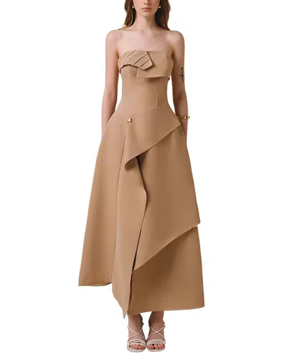 Amanda Royal Maxi Dress In Neutral