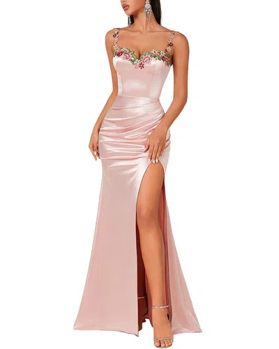 Amanda Royal Maxi Dress In Pink