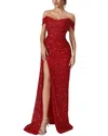 Amanda Royal Maxi Dress In Red