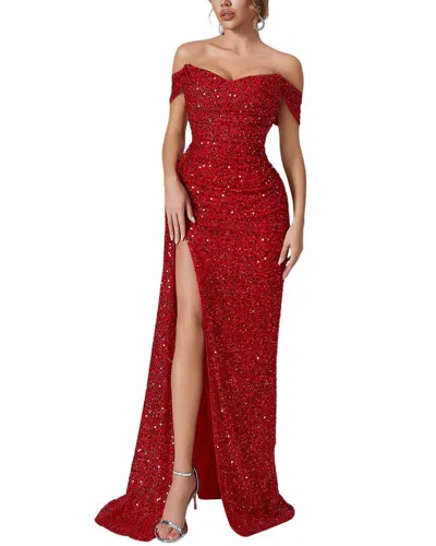 Amanda Royal Maxi Dress In Red