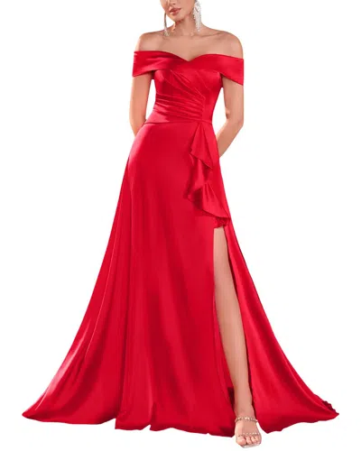 Amanda Royal Maxi Dress In Red