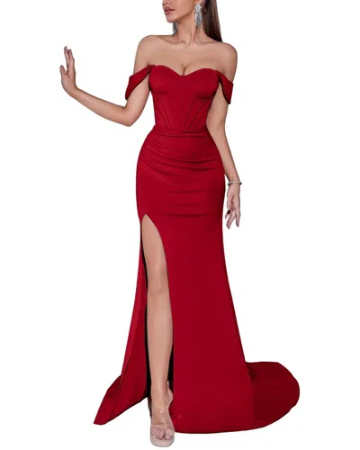 Amanda Royal Maxi Dress In Red