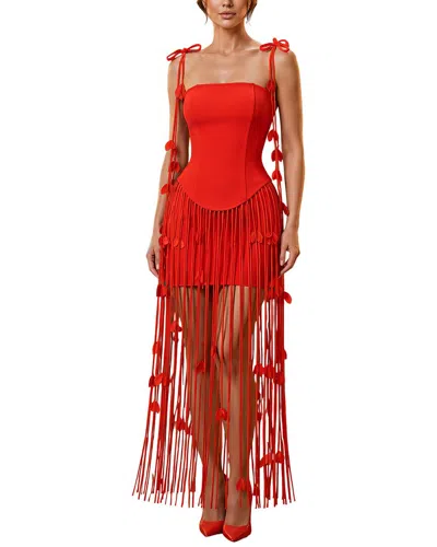 Amanda Royal Maxi Dress In Orange