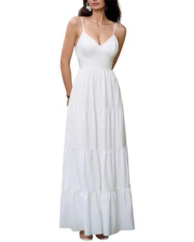 Amanda Royal Maxi Dress In White
