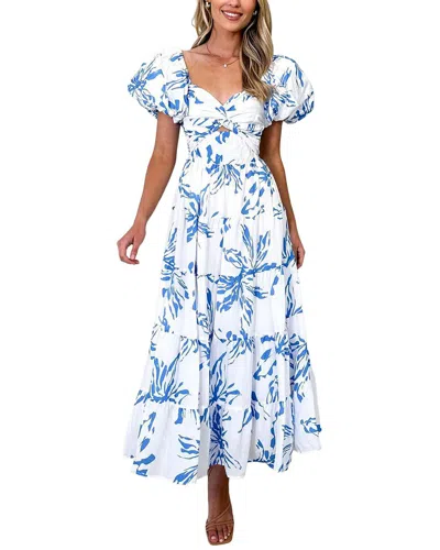 Amanda Royal Maxi Dress In White