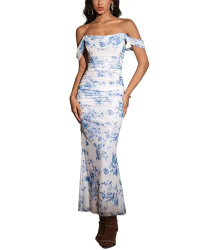 Amanda Royal Maxi Dress In Multi