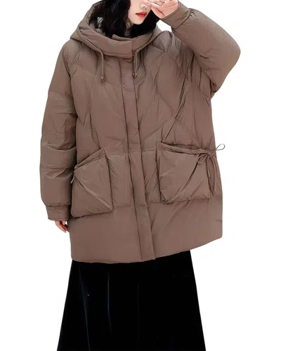 Amanda Royal Medium Puffer Jacket In Brown