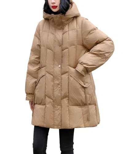 Amanda Royal Medium Puffer Jacket In Gold