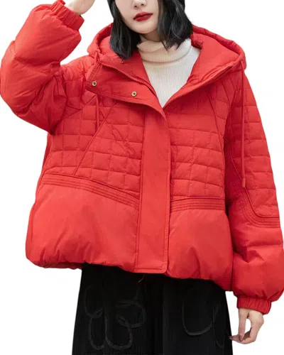Amanda Royal Medium Puffer Jacket In Red