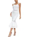 Amanda Royal Midi Dress In White