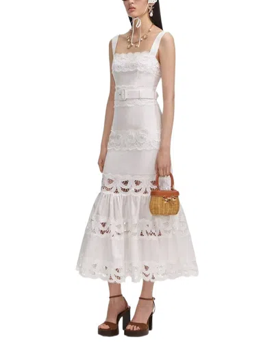 Amanda Royal Midi Dress In White
