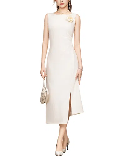 Amanda Royal Midi Dress In White
