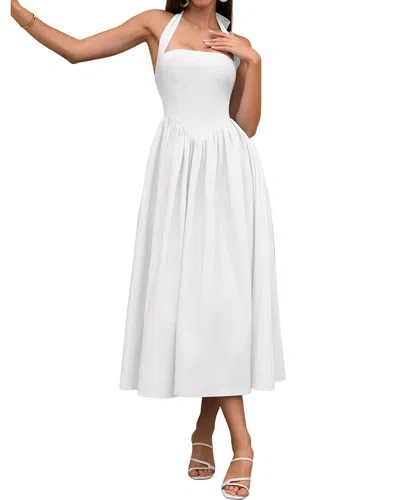 Amanda Royal Midi Dress In White