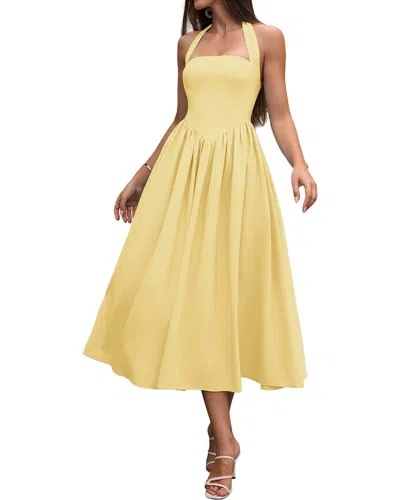 Amanda Royal Midi Dress In Yellow