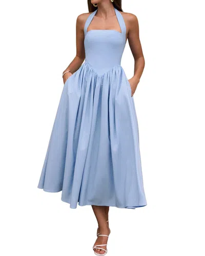 Amanda Royal Midi Dress In Brown