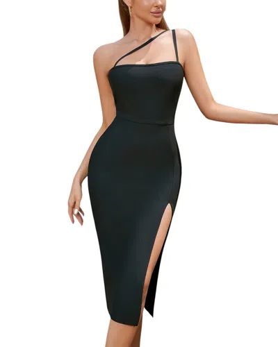 Amanda Royal Midi Dress In Black