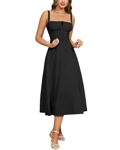Amanda Royal Midi Dress In Black