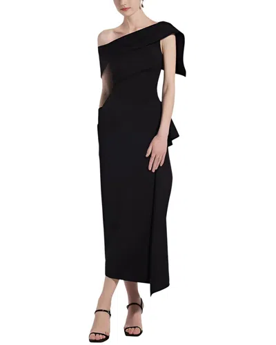 Amanda Royal Midi Dress In Black