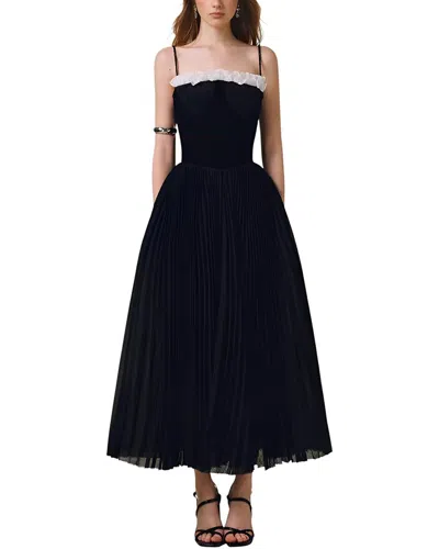 Amanda Royal Midi Dress In Black