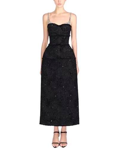 Amanda Royal Midi Dress In Black