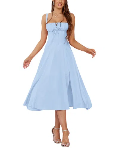 Amanda Royal Midi Dress In Blue