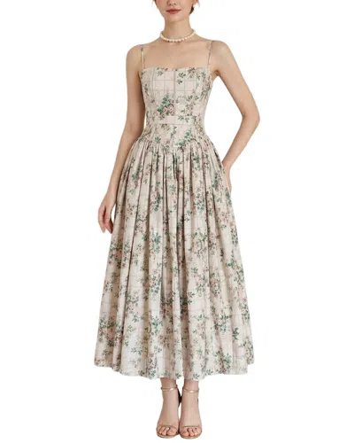 Amanda Royal Midi Dress In Neutral