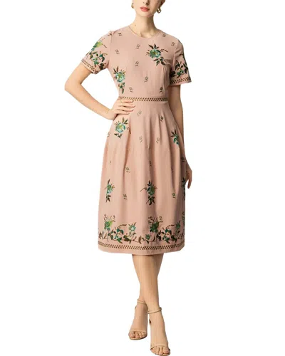 Amanda Royal Midi Dress In Multi