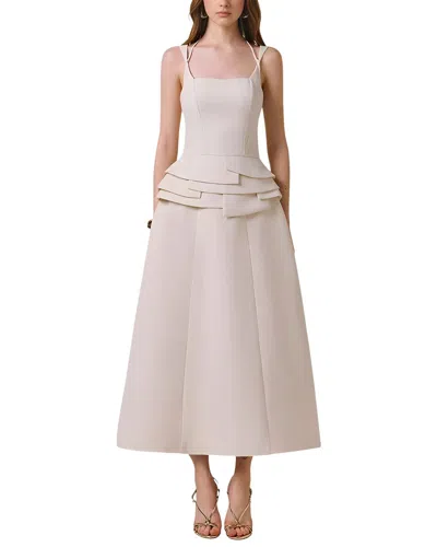 Amanda Royal Midi Dress In Neutral