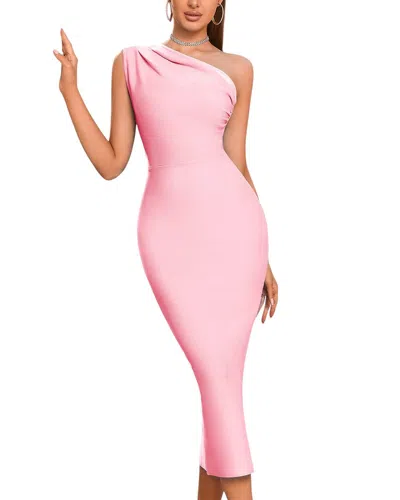 Amanda Royal Midi Dress In Pink