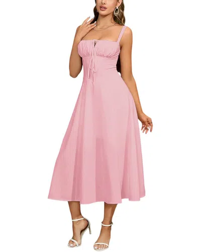Amanda Royal Midi Dress In Pink