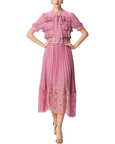 Amanda Royal Midi Dress In Pink