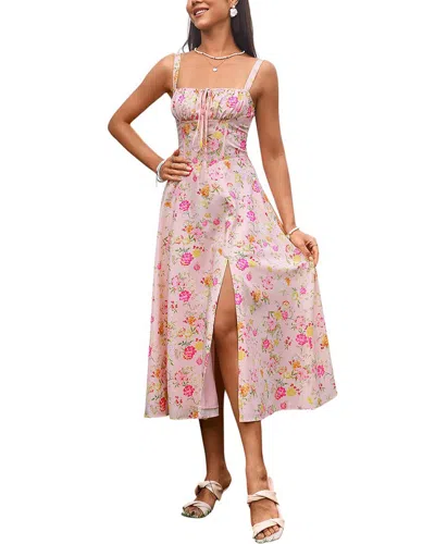 Amanda Royal Midi Dress In Pink