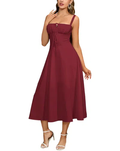 Amanda Royal Midi Dress In Red