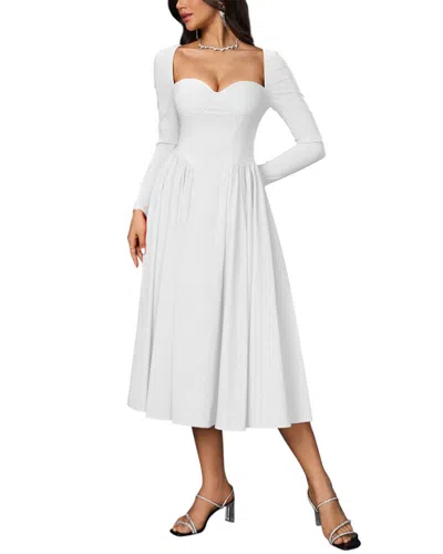 Amanda Royal Midi Dress In White