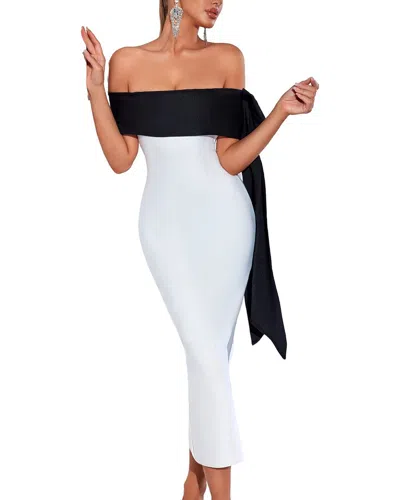 Amanda Royal Midi Dress In White