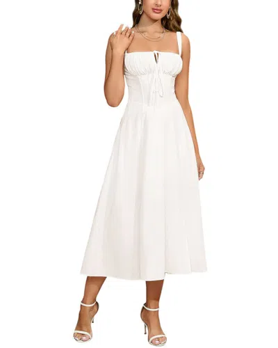 Amanda Royal Midi Dress In White