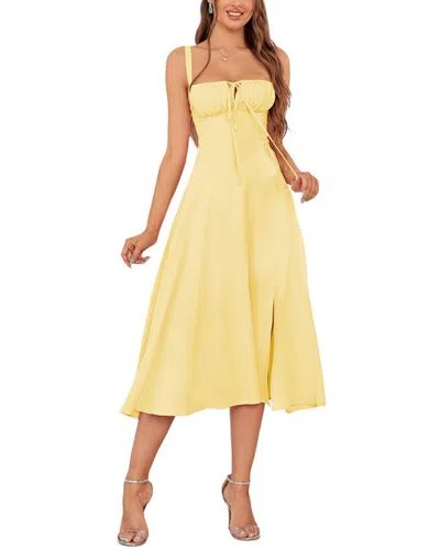 Amanda Royal Midi Dress In Yellow