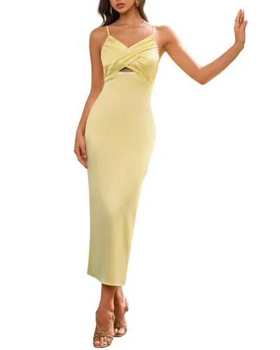 Amanda Royal Midi Dress In Yellow